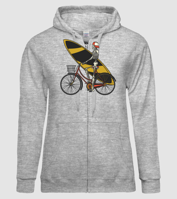 Schelet surfer model gri pe tricou