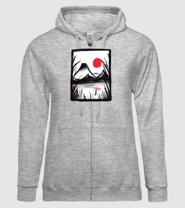 Peisaj Pictură model gri pe tricou
