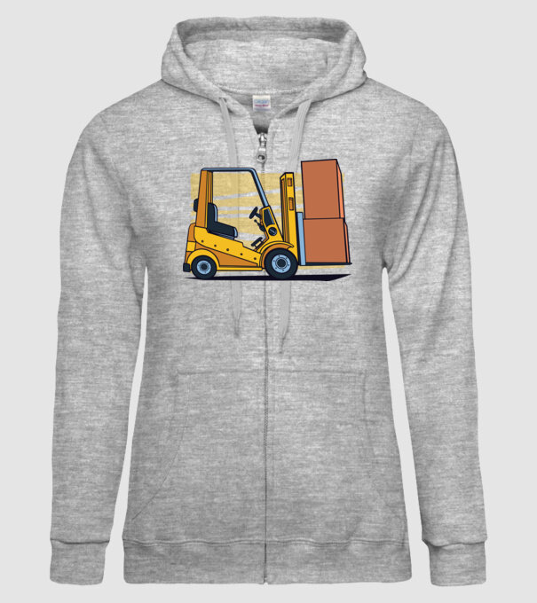 Stivuitor model gri pe tricou