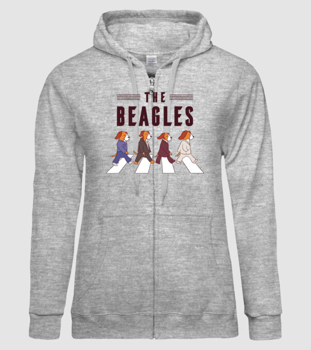 The Beagles model gri pe tricou