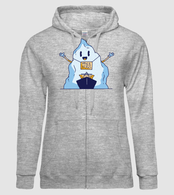 Titanic Iceberg Free Hugs model gri pe tricou