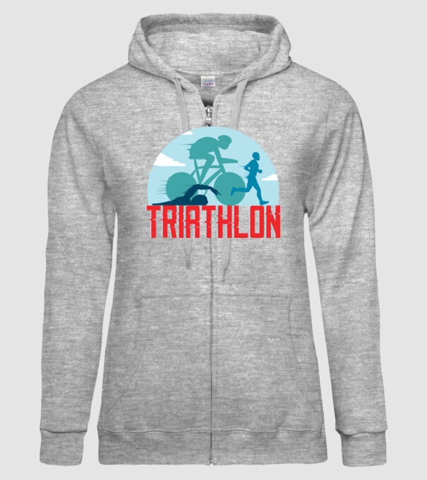 Triatlon Sport model gri pe tricou