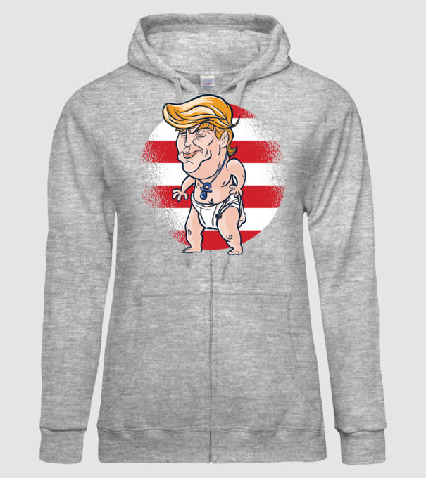 Trump Baby tricou amuzant model gri pe tricou