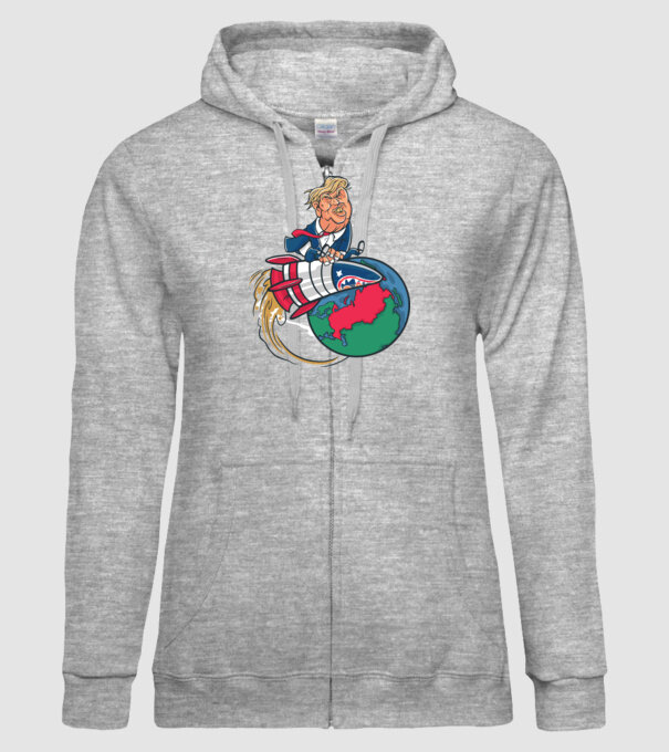 Trump bombă model gri pe tricou