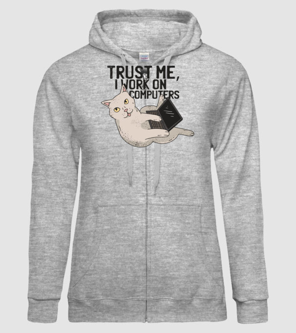 Trust me, I work on Computers model gri pe tricou