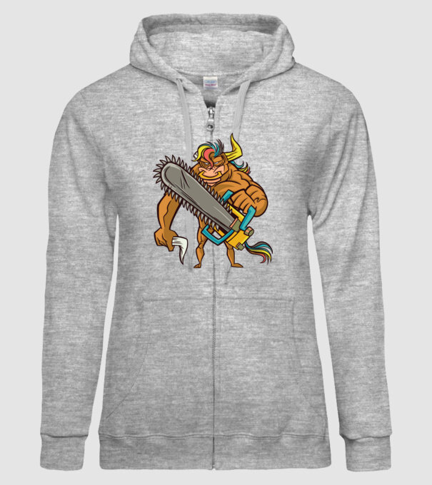 Unicorn Taur model gri pe tricou