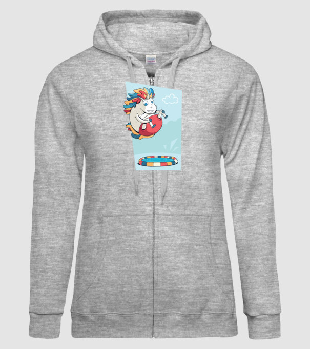 Bombă Unicorn model gri pe tricou