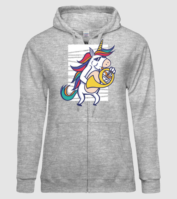 Unicorn Corn model gri pe tricou