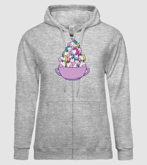Bol Unicorn model gri pe tricou