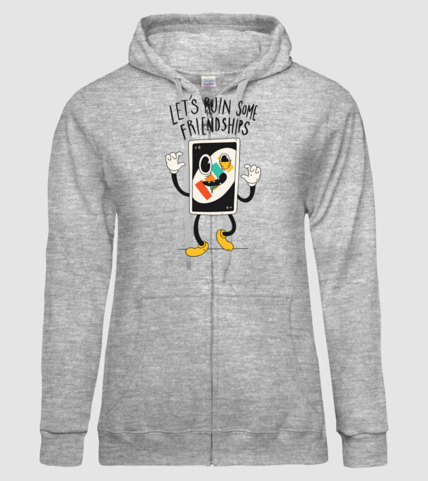 UNO +4 Cărți model gri pe tricou