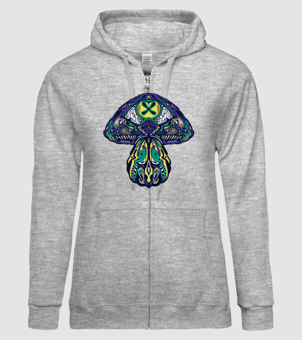 Ciupercă magică model gri pe tricou