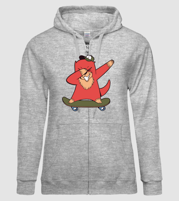 Vidră DAB model gri pe tricou