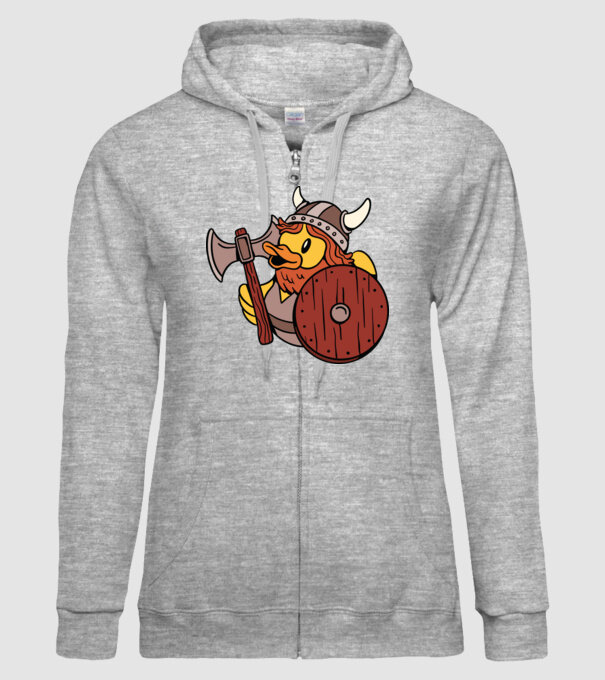 Rățușcă de cauciuc Viking model gri pe tricou