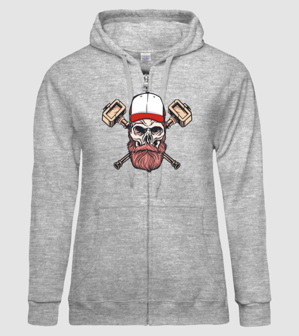 Craniu Viking model gri pe tricou