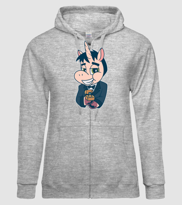 Mire unicorn model gri pe tricou