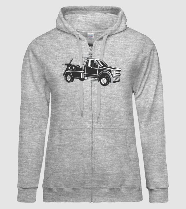 Mașină de remorcare model gri pe tricou