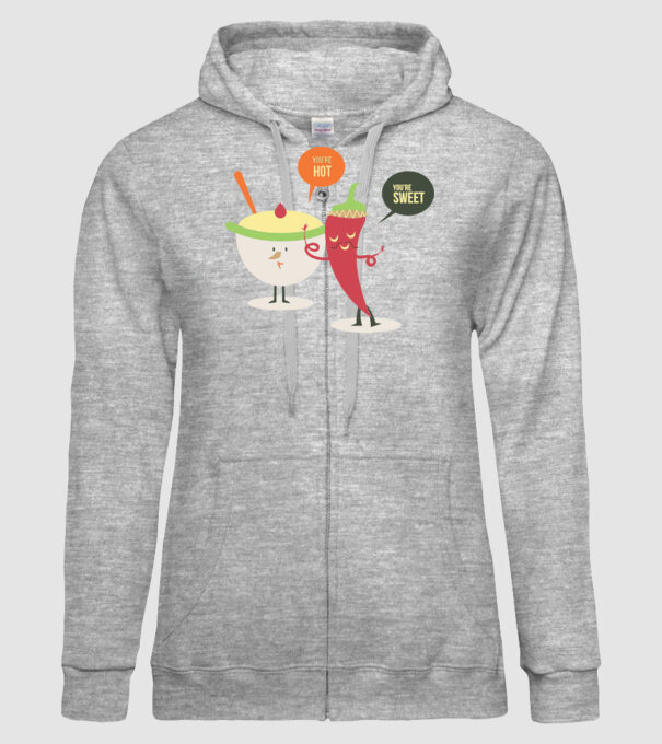 You are hot - You are sweet model gri pe tricou