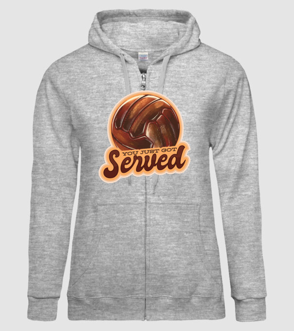You just got served - volei model gri pe tricou