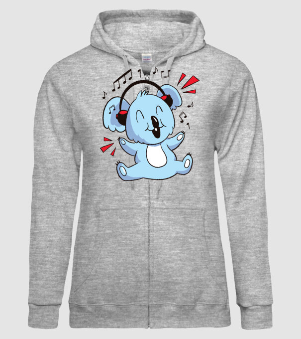 Koala iubitor de muzică model gri pe tricou