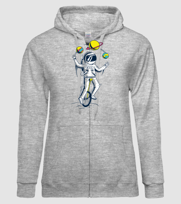 Jongler Astronaut model gri pe tricou