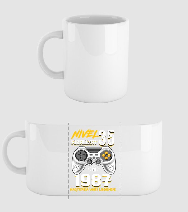 Nivel 35 finalizat. 1987 nașterea unei legende model alb pe tricou