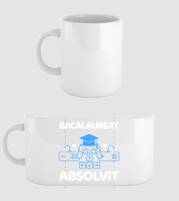 Bacalaureat absolvit model alb pe tricou