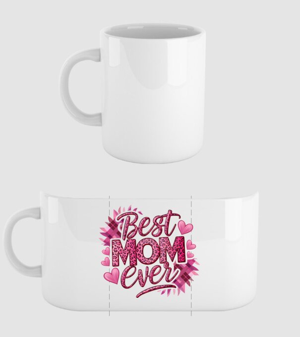 Best Mom Ever model alb pe tricou