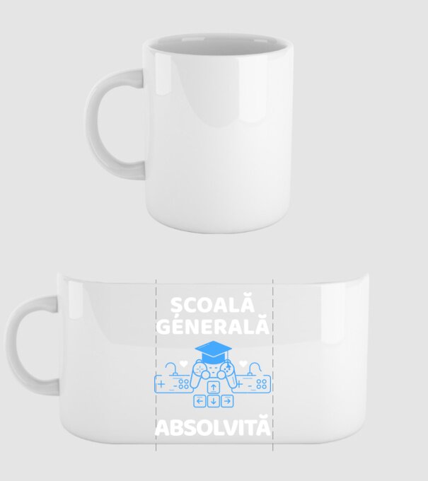 Școală generală absolvită model alb pe tricou