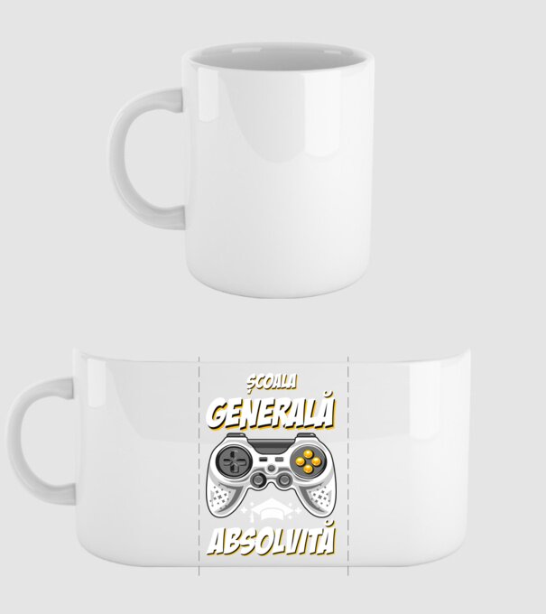 Gameri şcoală școală generală model alb pe tricou