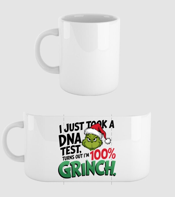 Grinch DNA test model alb pe tricou