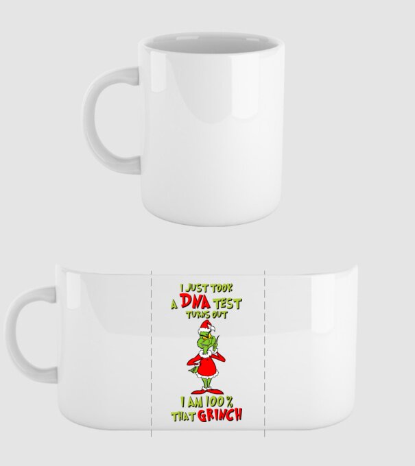 I just took a DNA test - I am Grinch model alb pe tricou