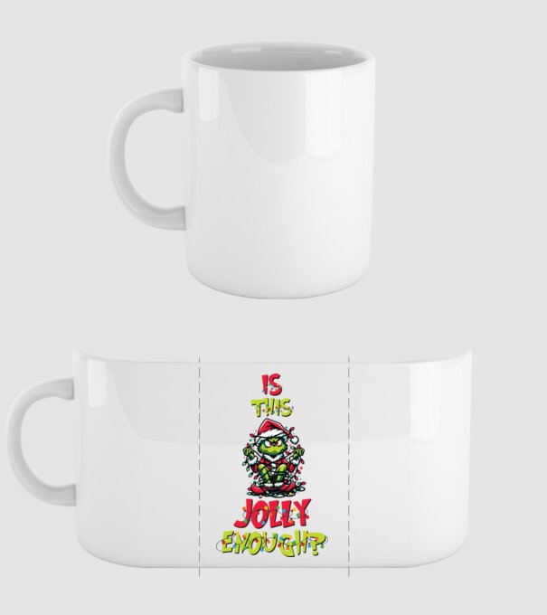 Is this jolly enough Grinch model alb pe tricou