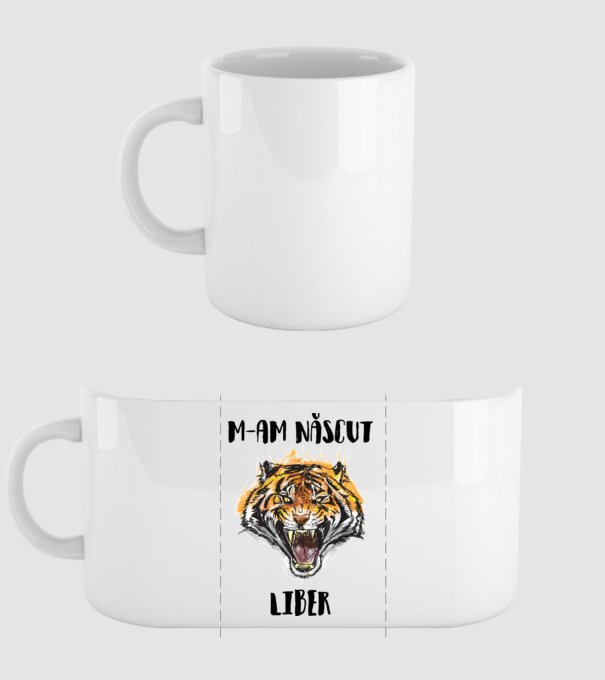 m-am născut liber model alb pe tricou