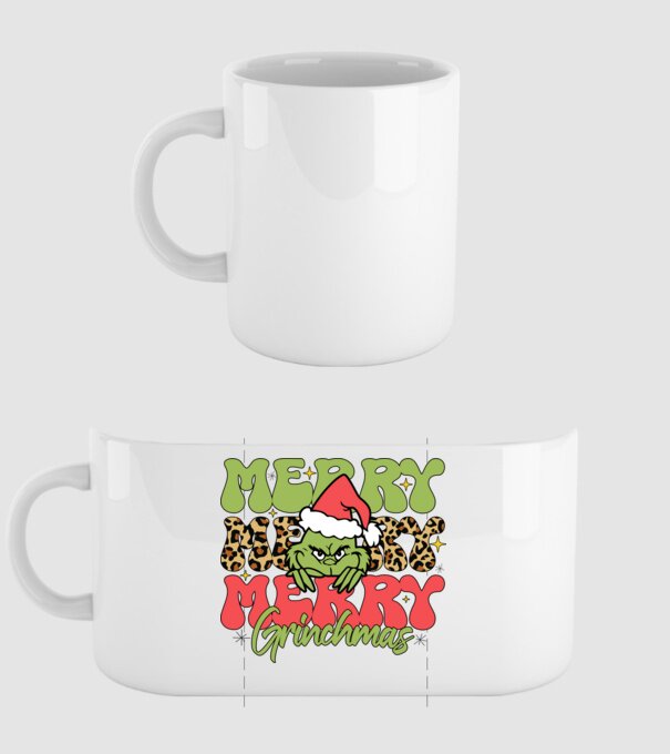Merry Grinchmas model alb pe tricou
