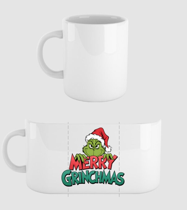 Merry Grinchmas model alb pe tricou