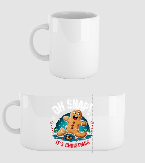 Oh snap! It's christmas Negru model alb pe tricou