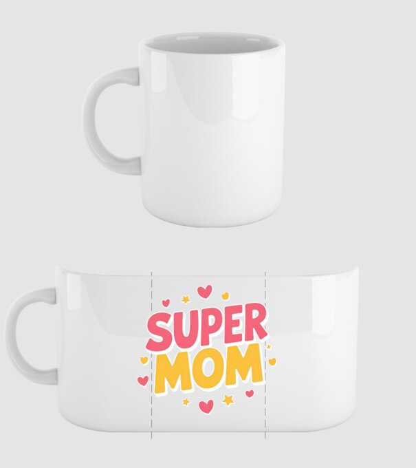 Super Mom Negru model alb pe tricou