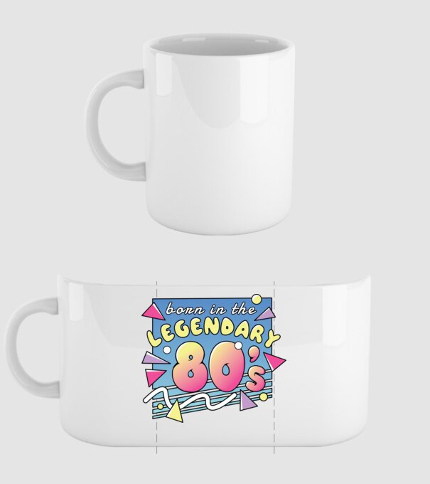 M-am născut în legendarii ani 80 model alb pe tricou