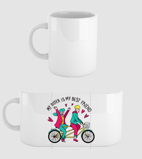 Sora mea este cea mai bună prietenă model alb pe tricou