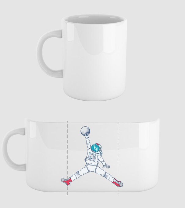 Air Astronaut tricou astronaut model alb pe tricou
