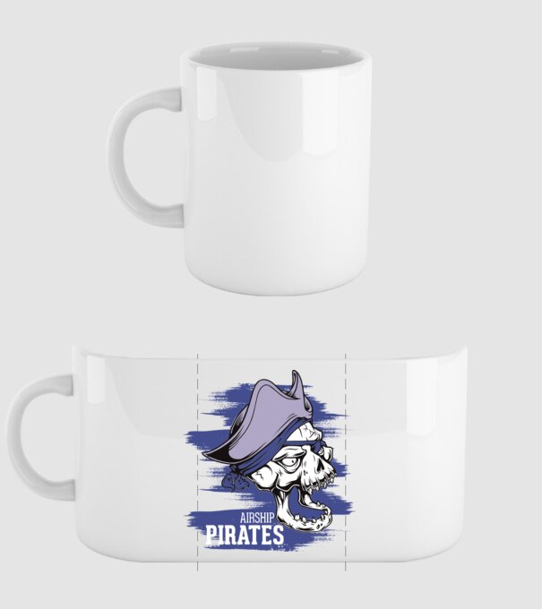Airship Pirates 2 - Pirat model alb pe tricou