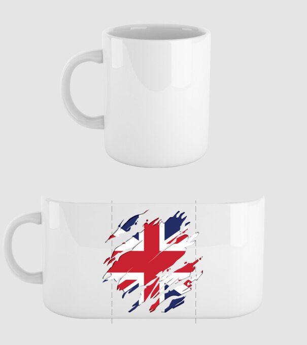 UK Steagul Regatului Unit model alb pe tricou