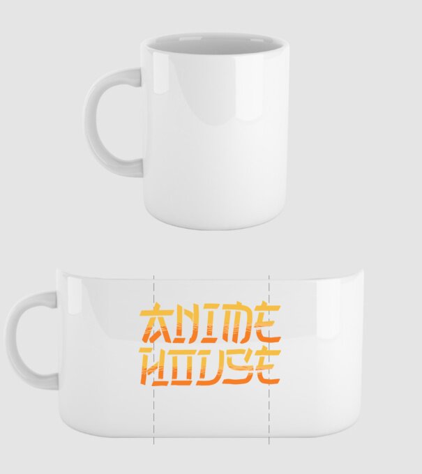 Anime House model alb pe tricou