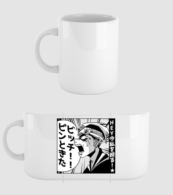 Cap Anime Manga model alb pe tricou