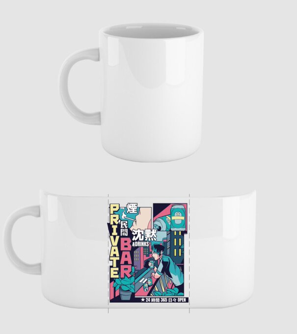 Anime Vaporwave benzi desenate model alb pe tricou