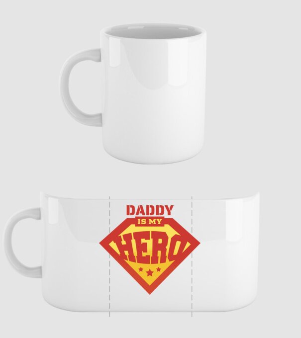 Tata este Supereroul meu model alb pe tricou