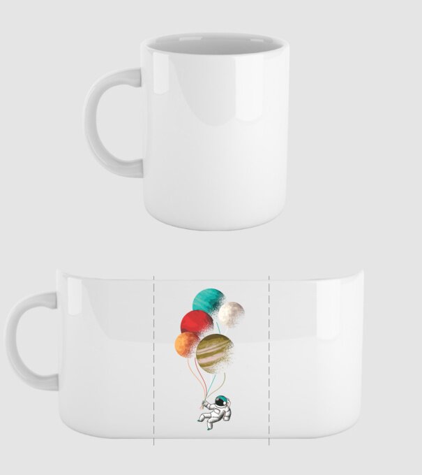 Astronaut Balloons baloane astronaut model alb pe tricou