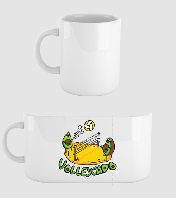 Avocado Volei model alb pe tricou
