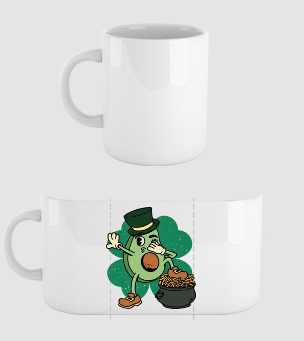 Avocado St. Patrick DAB model alb pe tricou