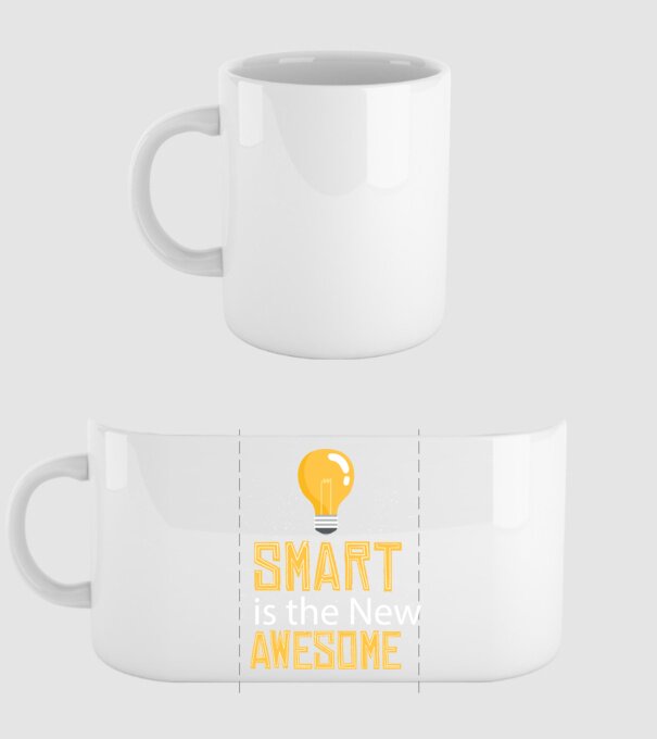 Smart este noul cool model alb pe tricou